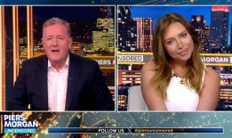 皮尔斯·摩根在烧烤传送门闪光灯时“不介意露胸”