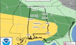 本周阿拉巴马州可能会有一些风暴和大量降雨
