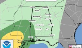 降雨来了：阿拉巴马州到周六可能会有几英寸的降雨