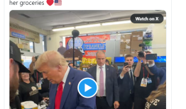特朗普现身宾州超市为一女士买单 并承诺降低物价