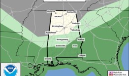阿拉巴马州今天、明天和周一可能出现恶劣天气