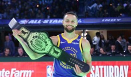 斯蒂芬·库里在激动人心的三分对决中战胜了萨布丽娜·约内斯库