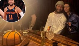 贾伦·布伦森在晚上与妻子一起庆祝全明星席位