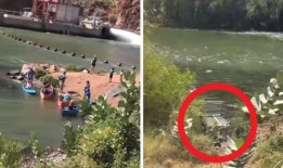 “澳大利亚，快下来吧”：一家人在阿盖尔湖大坝度假的视频中令人不寒而栗的细节