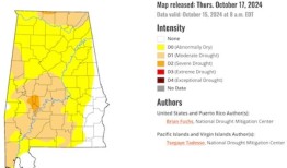 预报说阿拉巴马州很快会下雨吗？