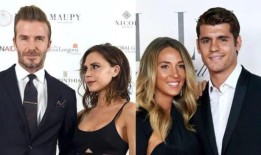 维多利亚、大卫·贝克汉姆与足球运动员álvaro莫拉塔的四人约会让人眼花缭乱