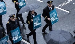 爱尔兰航空公司的飞行员在都柏林机场周围进行八小时罢工